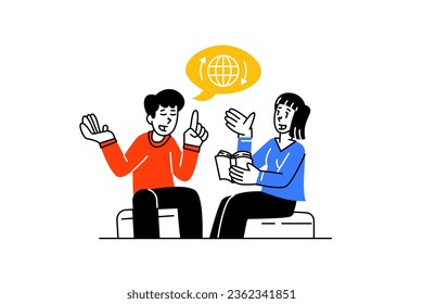 Self development activity vector illustration design for education or business collaboration