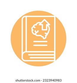 Self development book black glyph icon. Vector illustration