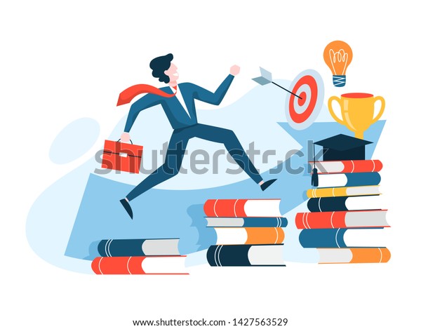 Self Development Concept Idea Personal Growth Stock Vector (Royalty ...