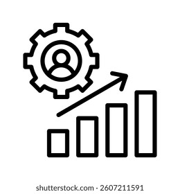 Self Development Line Vector Illustration On White Background.