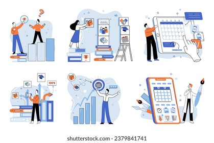 Self development. Vector illustration. Achieving success in self development requires continuous progress Evolution and growth are fundamental aspects self development Taking action is essential