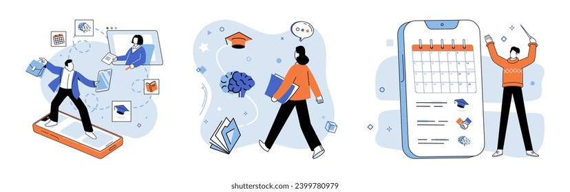 Self development. Vector illustration. Personal growth requires active engagement in self improvement The self development metaphor illustrates personal growth as seed blossoming into tree Progress