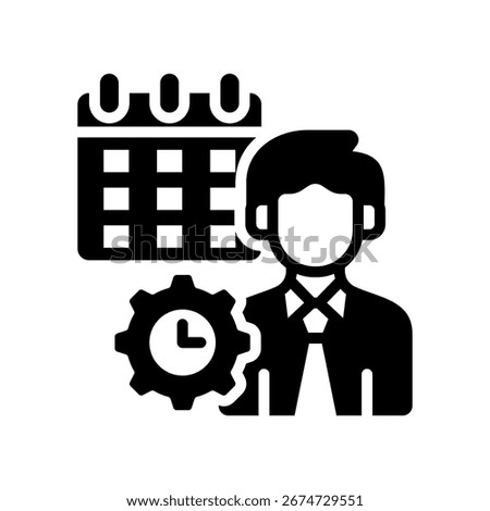 Self Discipline Icon Glyph Vector Illustration