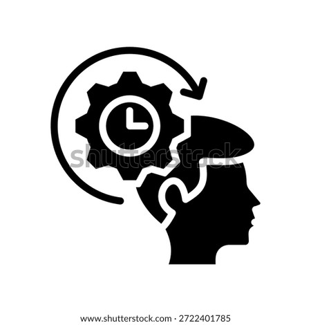 Self Discipline Icon Glyph Vector Illustration
