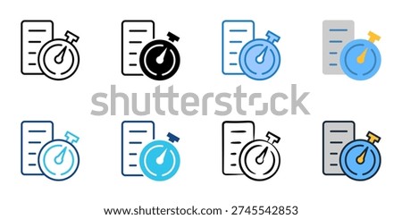 Self discipline icons set multiple style collection. Editable stroke 

