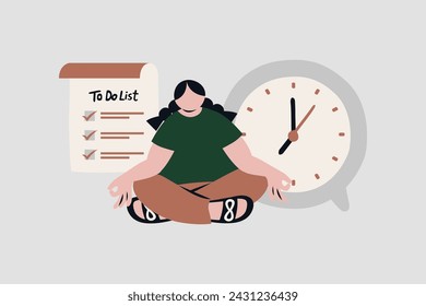 Selbstdisziplin Vektor-Illustration im flachen Stil