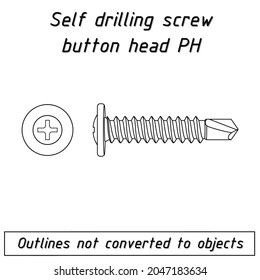 self drilling screw button head PH seal fastener 