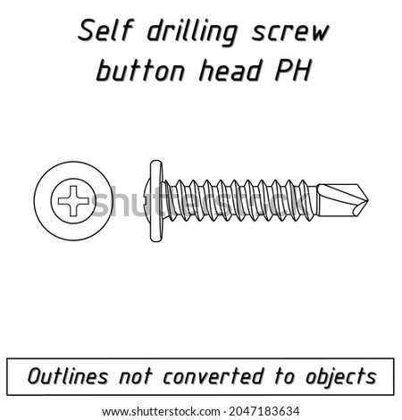 self drilling screw button head PH seal fastener 
