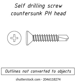 selbstbohrende Schraubenumrisslinie PH-Kopfbefestigung