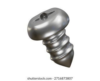 Icono de tornillo de autoperforación Render de ilustración 3D