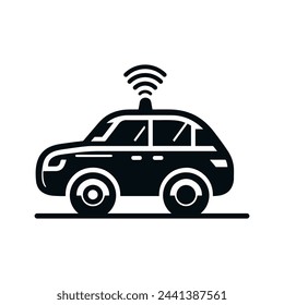 Self drive car icon, Driverless car and vehicle icons of self driving automobile