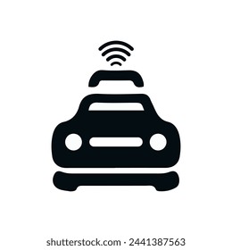 Self drive car icon, Driverless car and vehicle icons of self driving automobile