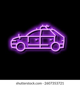 self drive car neon light sign vector. self drive car illustration