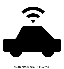 Self driving car - Black glyph icon