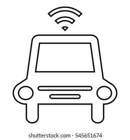 Self driving car - Black outline