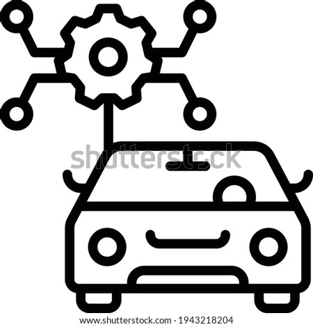 Self driving Car Calibration Concept, Autopilot Semiconductor Vector Icon Design, Autonomous driverless vehicle Symbol, Robo car Sign, Automated driving system stock illustration