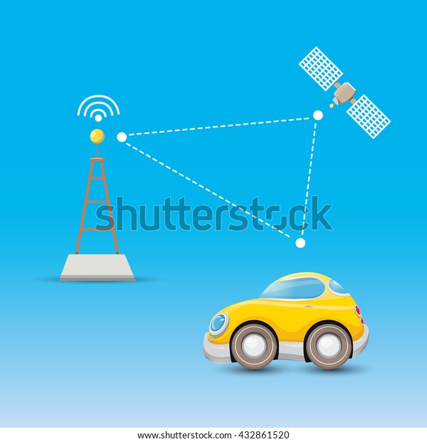 Self Driving Car Concept Cartoon Infographic Stock Vector (Royalty Free ...