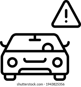 Self driving car error Concept, Autopilot  Malfunction Vector Icon Design, Autonomous driverless vehicle Symbol, Robo car Sign, Automated driving system stock illustration