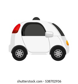 self driving car future icon vector illustration design