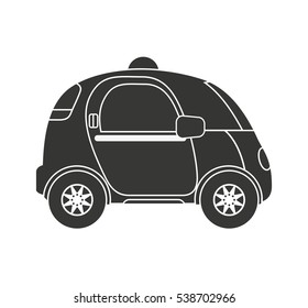 self driving car future icon vector illustration design