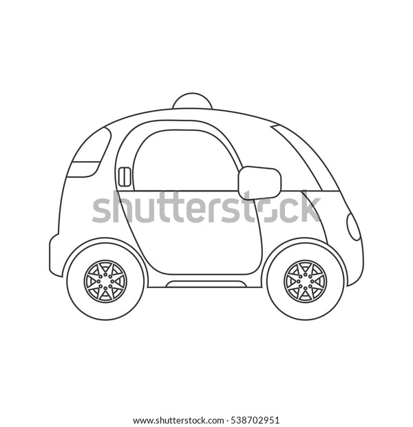 self\
driving car future icon vector illustration\
design