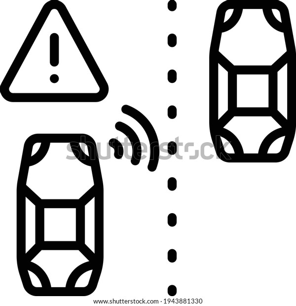 Self Driving Car Hacking Malfunctions Concept Stock Vector (Royalty