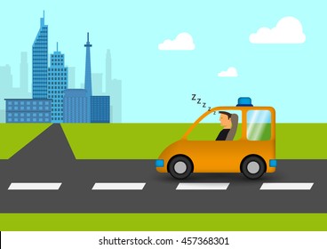 self - driving car on a way