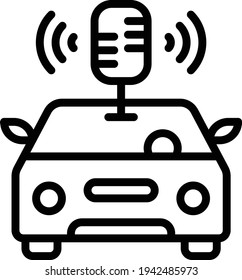 Self driving Car recognition sensor Concept, Autopilot Lidar Vector Icon Design, Autonomous driverless vehicle Symbol, Robo car Sign, Automated driving system stock illustration