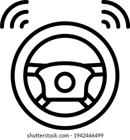 Self driving dynamic driving task Concept , High Automation of steering wheel Vector Icon Design, Autonomous driverless vehicle Symbol, Robo car Sign, Automated driving system stock illustration