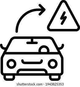 Autoconducción Electric Car Concept, Autopilot EV Truck Vector Icon Design, Autónomo Vehículo sin Conductor Símbolo, Robo Car Sign, Automatización del sistema de conducción, Sedan Front view