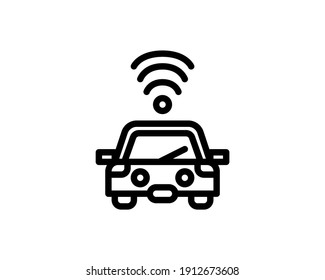Self Driving Electric Car Icon