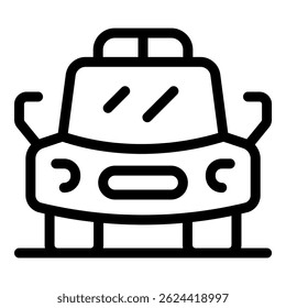 Self driving electric car icon representing the future of transportation with autonomous vehicles