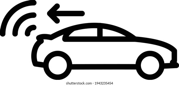 Self driving On Board Wireless Unit Concept, Back View Camera Vector Icon Design, Autonomous driverless vehicle Symbol, Robo car Sign, Automated driving system stock illustration