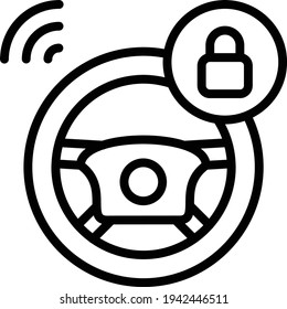 Self driving steering wheel locked Concept, Conditional Automation Vector Icon Design, Autonomous driverless vehicle Symbol, Robo car Sign, Automated driving system stock illustration