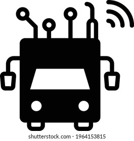 Self driving trucks and vans Concept, Autopilot Commercial Lorry Vector Icon Design, Autonomous driverless vehicle Symbol, Robo car Sign, Automated driving system stock illustration
