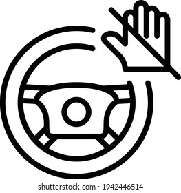 Self Driving Without A Steering Wheel  Concept Electronic Stability Control Vector Icon Design, Autonomous Driverless Vehicle Symbol, Robo Car Sign, Automated Driving System Stock Illustration