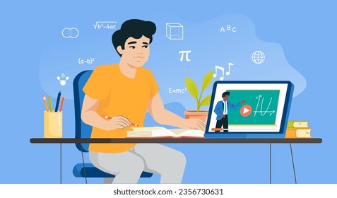 Self education at home. Online lesson