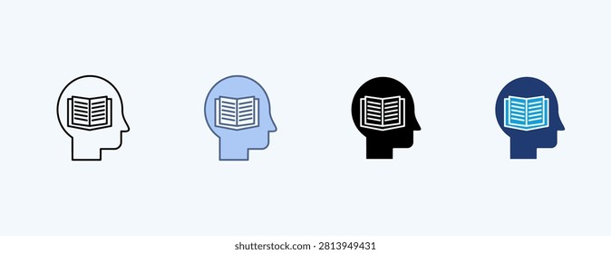Self Education Multiple Icon Illustration Vector