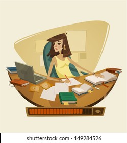 Self education. Vector illustration.