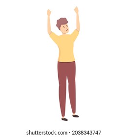 Self efficacy icon cartoon vector. Achievement goal. Development idea