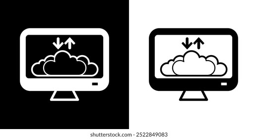 Self employed icon. Business icon. Online business. Black icon. Silhouette icon