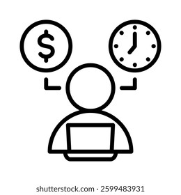 Self Employed Icon Element for Design