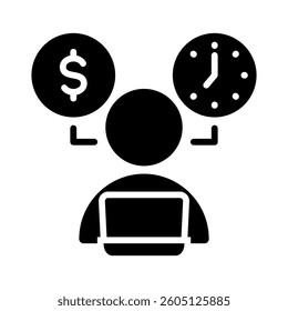 Self Employed Icon Element for Design