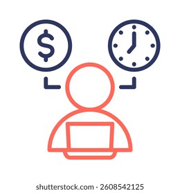 Self Employed Icon Element for Design