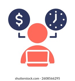 Self Employed Icon Element for Design