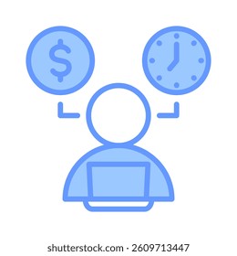 Self Employed Icon Element for Design