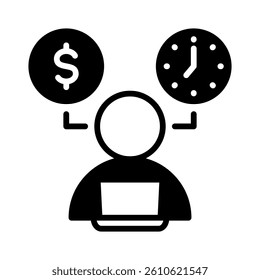 Self Employed Icon Element for Design