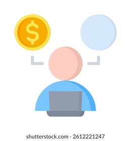 Self Employed Icon Element for Design