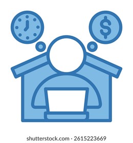 Self Employed Icon Element For Design