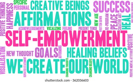 Self Empowerment Word Cloud On White Stock Vector (Royalty Free ...